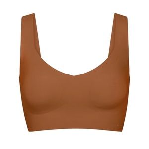 SKIMS NAKED PLUNGE LONGLINE BRALETTE in Bronze